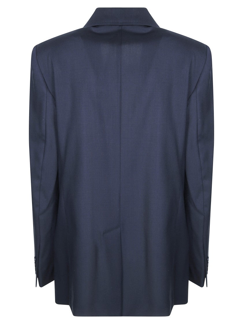 Max Mara Blue Mstassenzi Single-Breasted Tailored Jacket