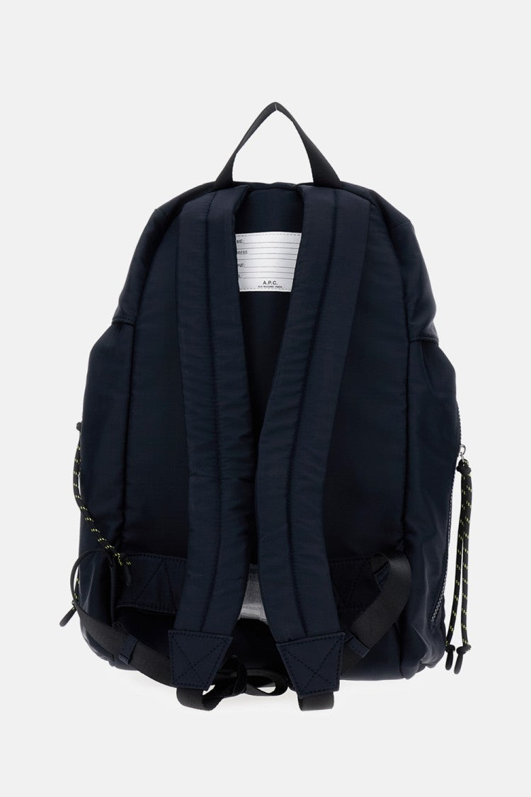 A.P.C. Navy Blue Backpack With Flap Closure And Logo Applique