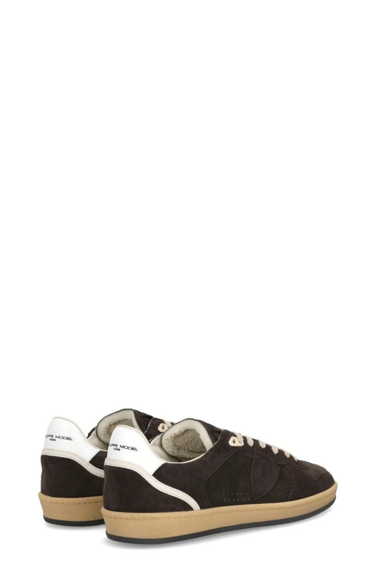 Philippe Model Dark Brown Low-Top Leather Sneakers