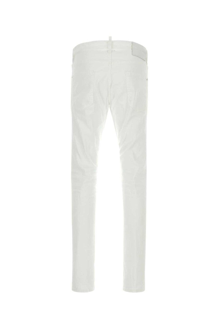 Dsquared2 White Stretch Denim Cool Guy Jeans