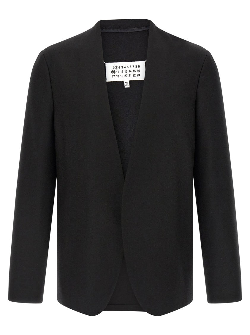 Maison Margiela Unlined Black Wool Blazer