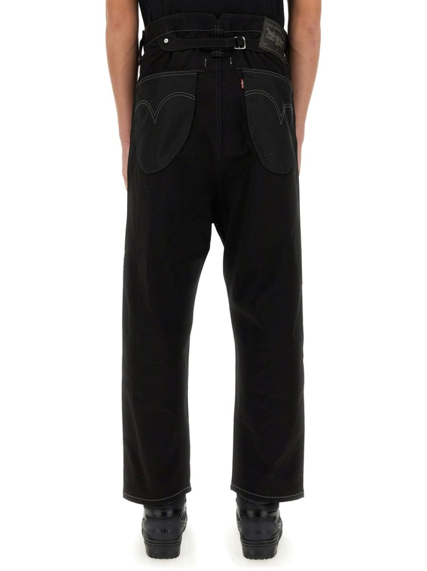 Junya Watanabe High-Waisted Wide-Leg Pants With Distinctive Stitching