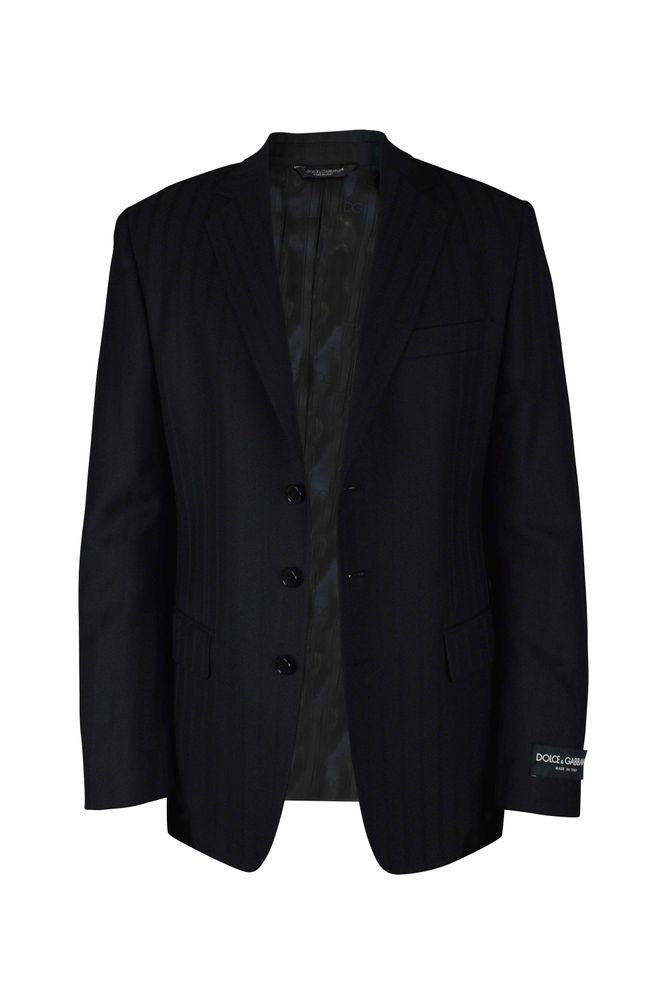 Dolce & Gabbana Herringbone-Patterned Two-Piece Suit With Tailored Details