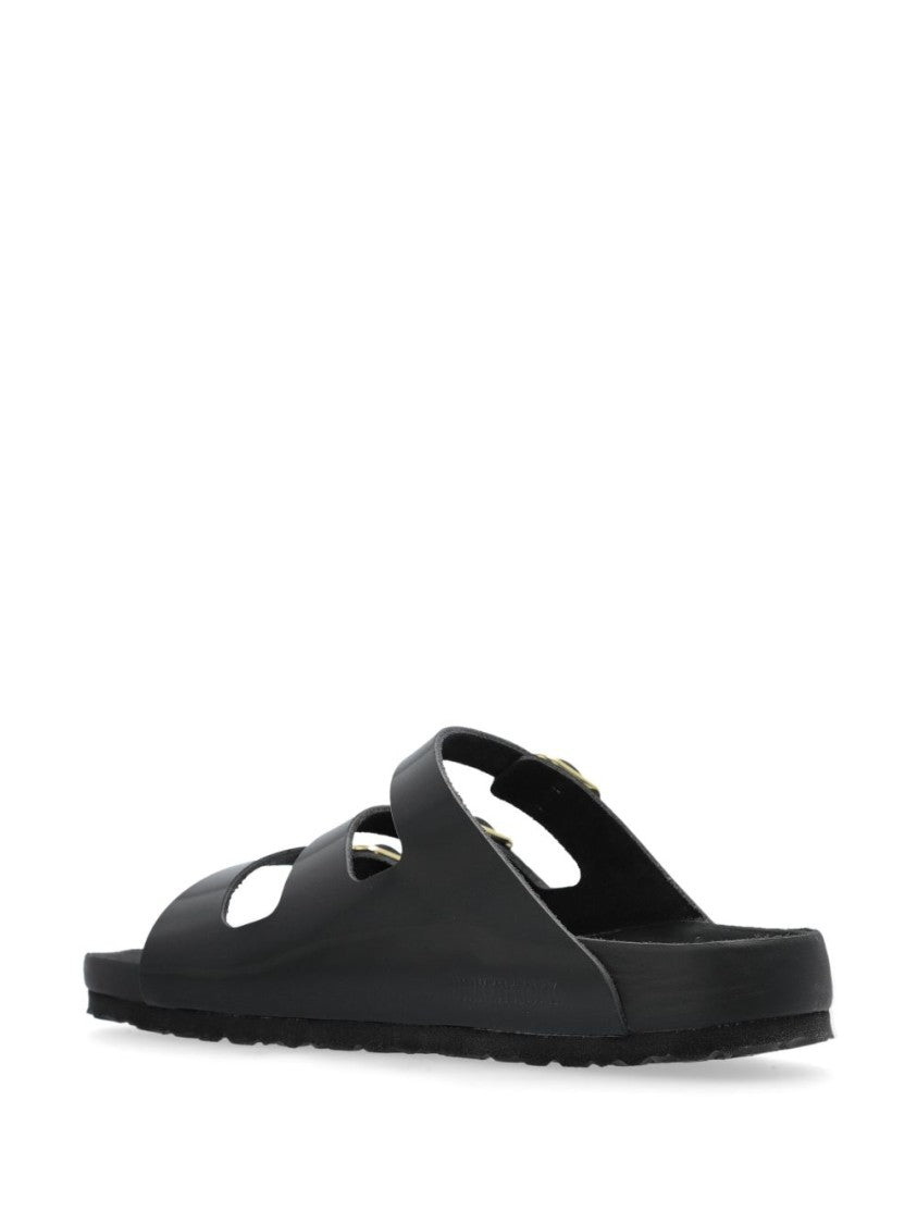 Birkenstock Black Slip-On Sandal With Adjustable Buckle Straps