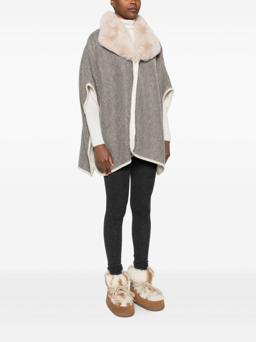 Blugirl Cape-Style Cream Giacconi Coat