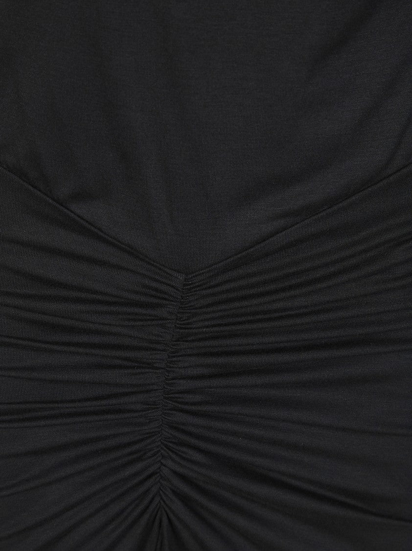 The Andamane Ruched Fitted Center Center Midi Dress