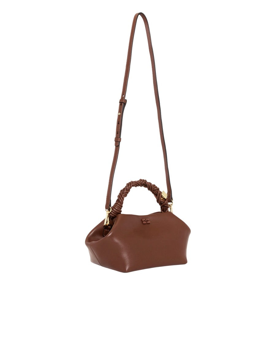 Ganni Chocolate Fondant Bou Bag Small Recycled Leather Handbag