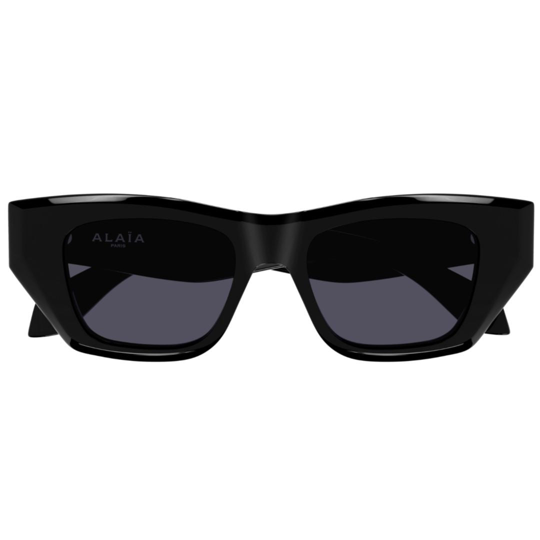 Azzedine Alaïa Oversized Square Frame Sunglasses With Glossy Black Acetate Finish