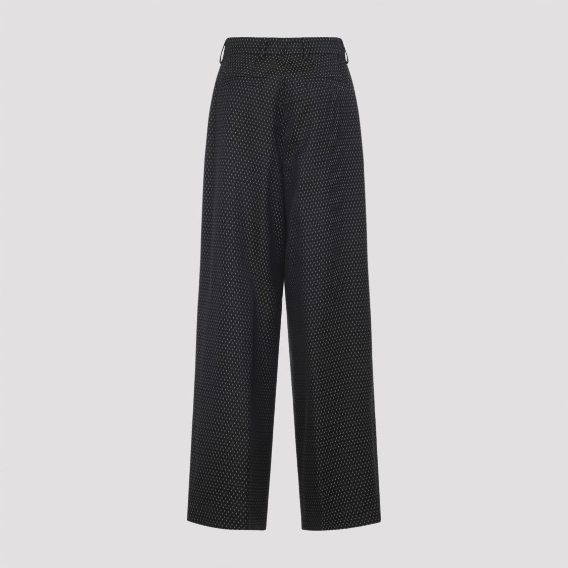Dries Van Noten Wide-Leg Penn Pants With Geometric Grey Pattern