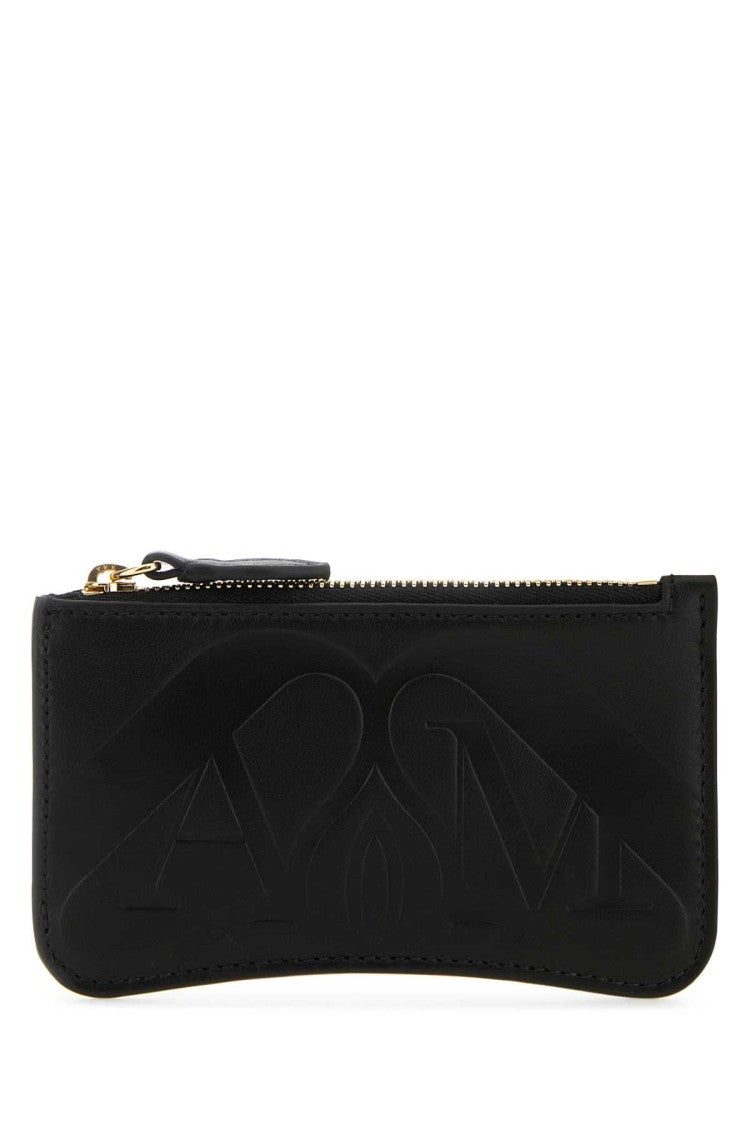 Alexander Mcqueen Black Leather Card Holder
