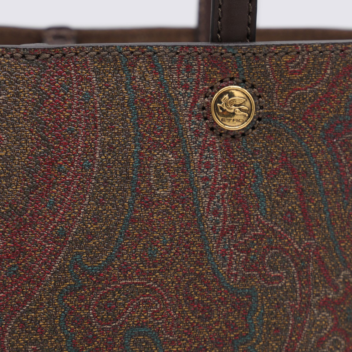 Etro Structured Tote Bag With Classic Paisley Pattern And Textured Finish