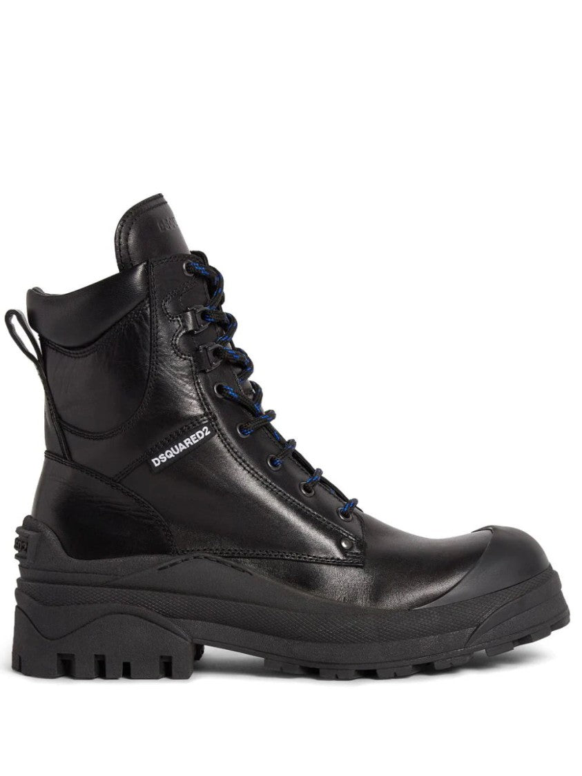 Dsquared2 Panelled-Design Leather Boots