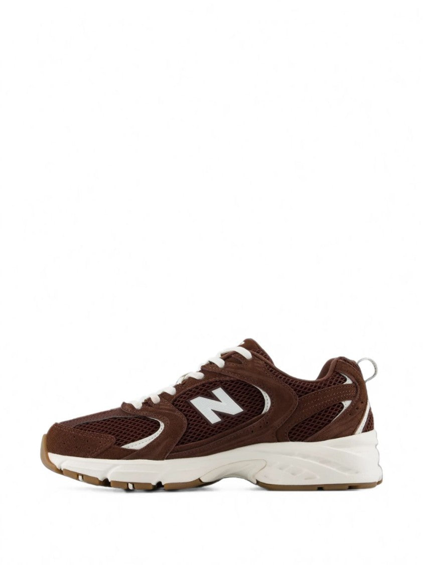 New Balance Sporty Brown Sneakers With Suede And Mesh Accents