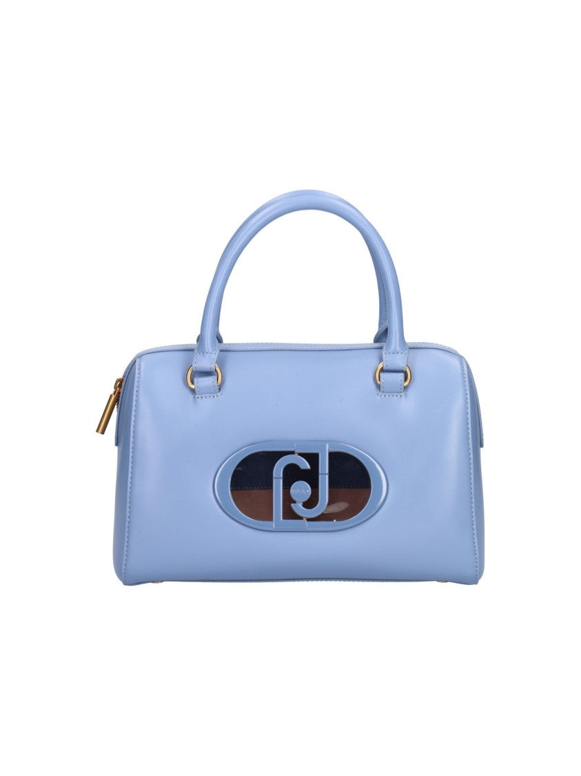 Liu Jo Blue Denim Handbag Gold Hardware Logo