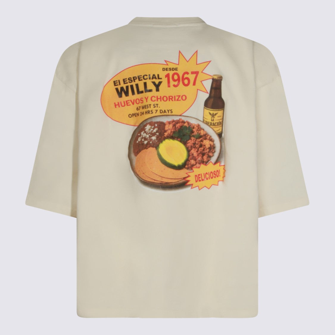 Willy Chavarria Loose-Fitting Short-Sleeved T-Shirt With Graphic Detail