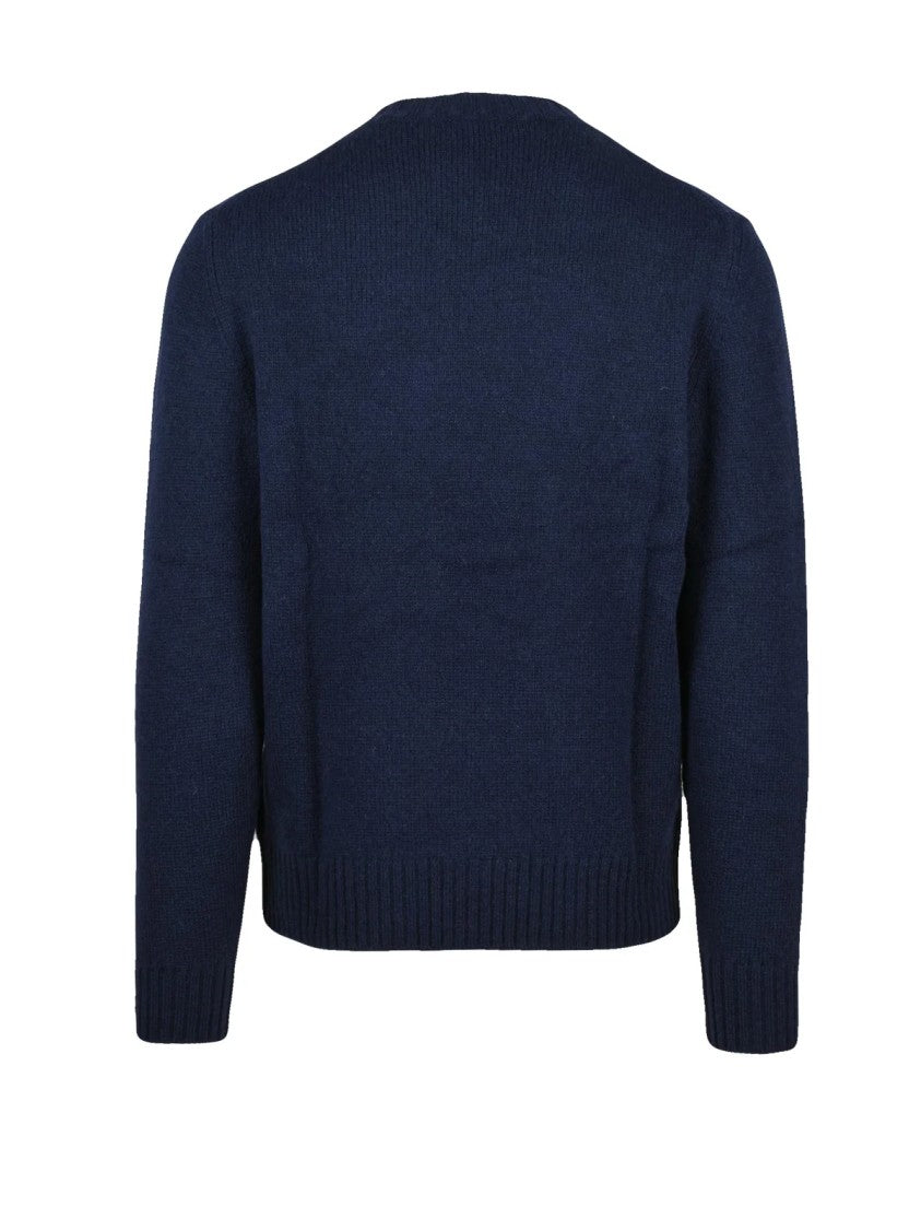 Ballantyne Crew Neck Wool Sweater With Ribbed Detailing And Timeless Silhouette