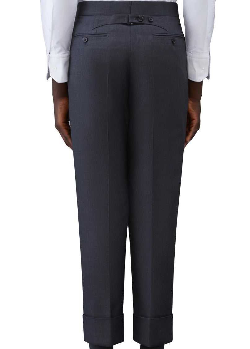 Thom Browne Tailored Mid-Rise Straight Pants With Refined Texture