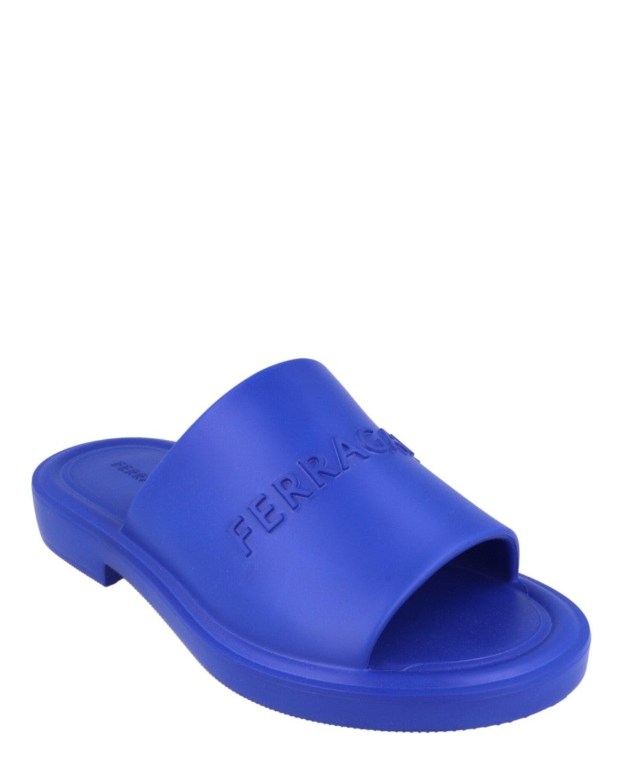 Ferragamo Giuneva Logo Embossed Slides