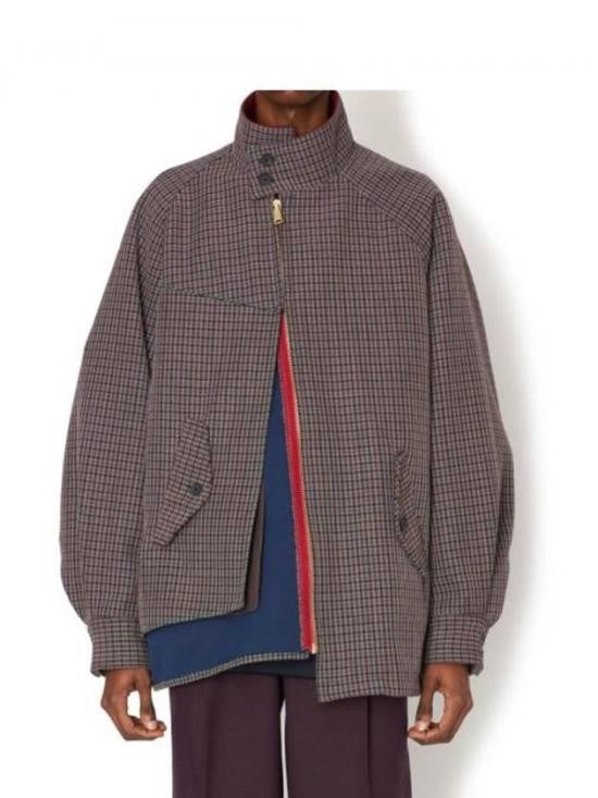 Kolor Muted Checkered Padded Jacket With High Collar