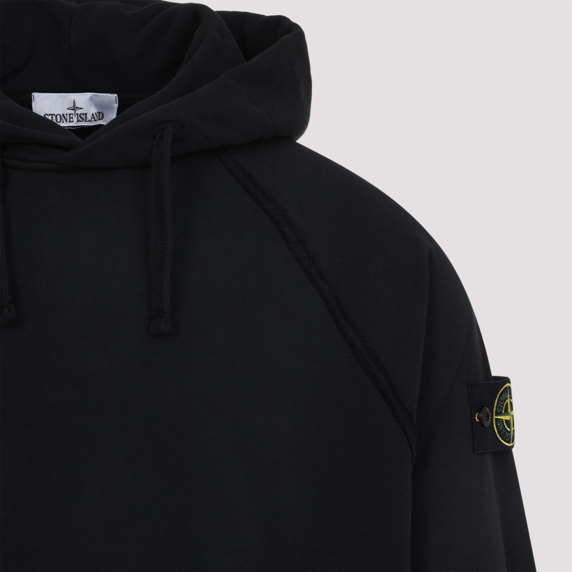Stone Island Brushed Fleece Oversized Black Sweatshirt