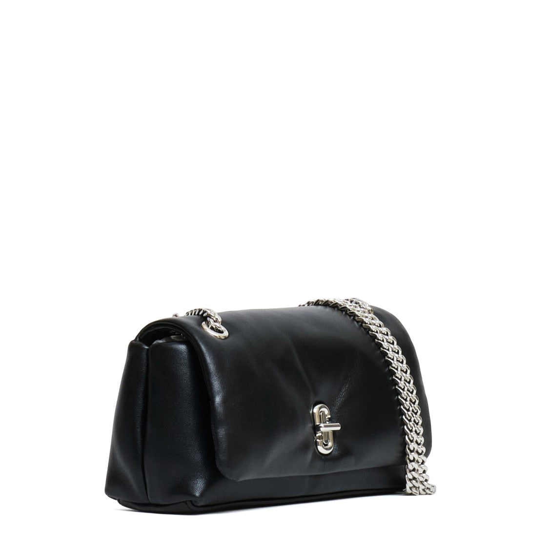 Marc Jacobs Chain Mini Bag In Smooth Lamb Leather With Silver Hardware