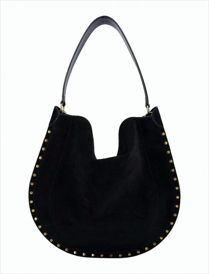 Isabel Marant Crescent-Shaped Tote Bag With Metal Stud Accents