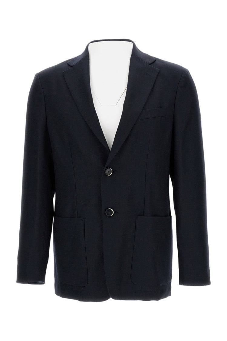 Barena Tailored Wool Blend Barena Jacket With Classic Notch Lapel