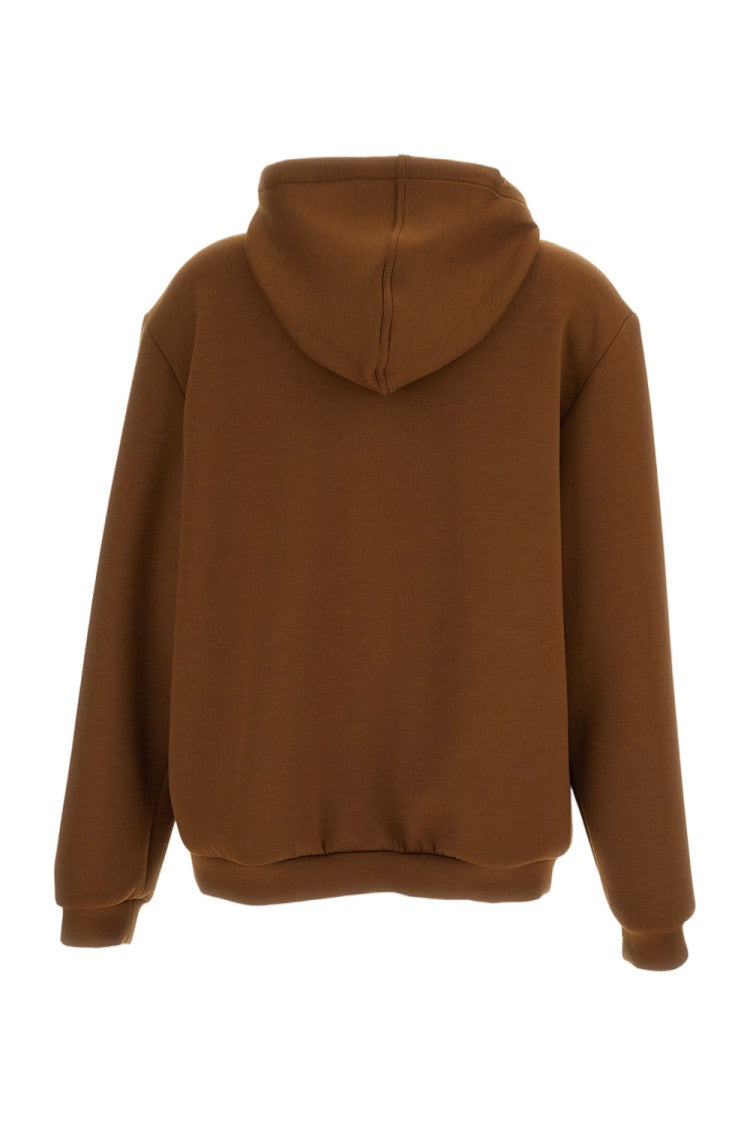 Irie' Brown Zip-Up Relaxed Hoodie