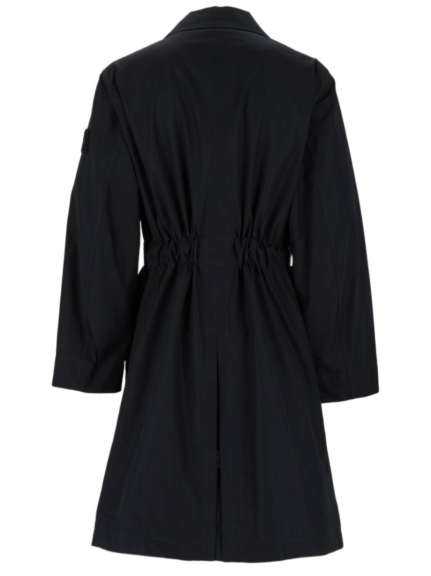Stone Island Belted Gathered Back Cotton Trench Coat
