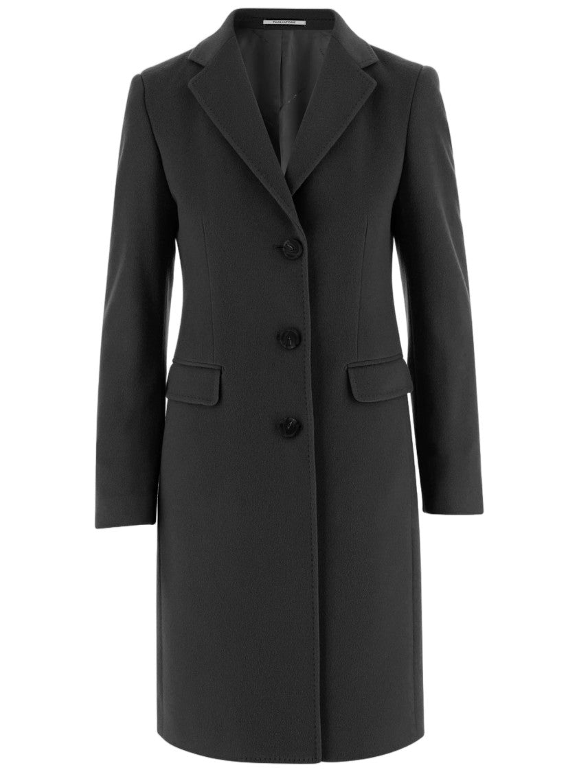 Tagliatore Sophisticated Single-Breasted Cashmere Coat With Tailored Silhouette
