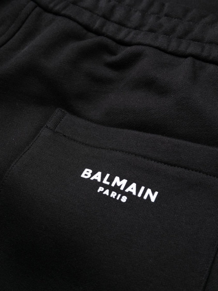 Balmain Flock Sweatpants With Ribbed Detailing