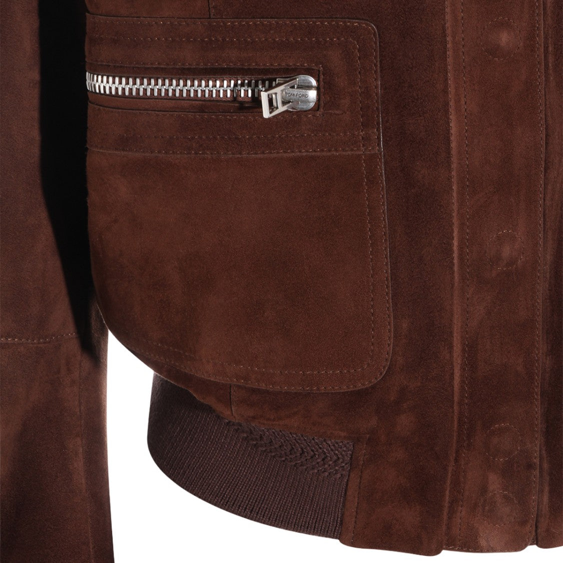 Tom Ford Cropped Brown Suede Jacket