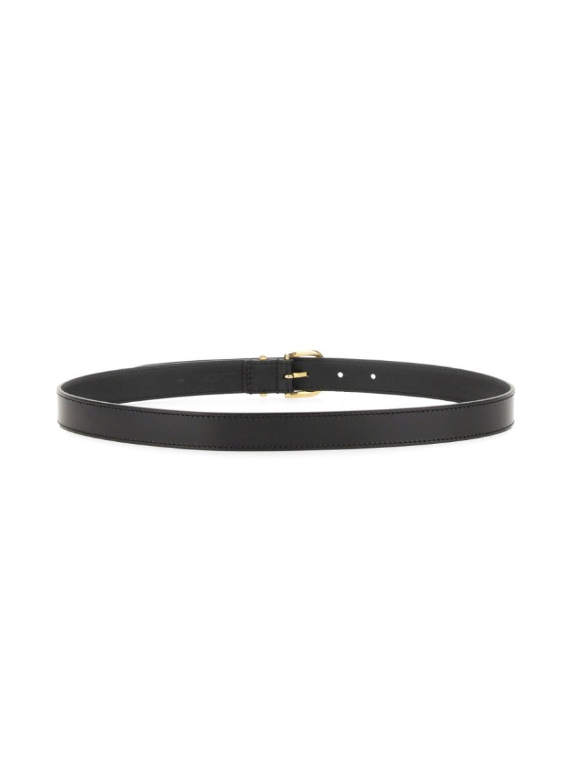 Isabel Marant Neutrals Slim Rounded Buckle Belt