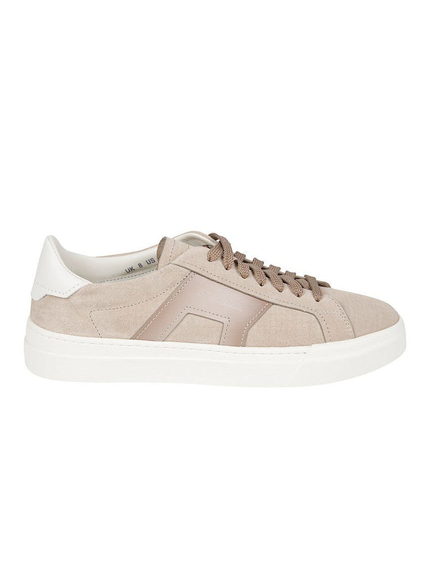 Santoni Dbs Double Buckle Calf Leather Sneakers