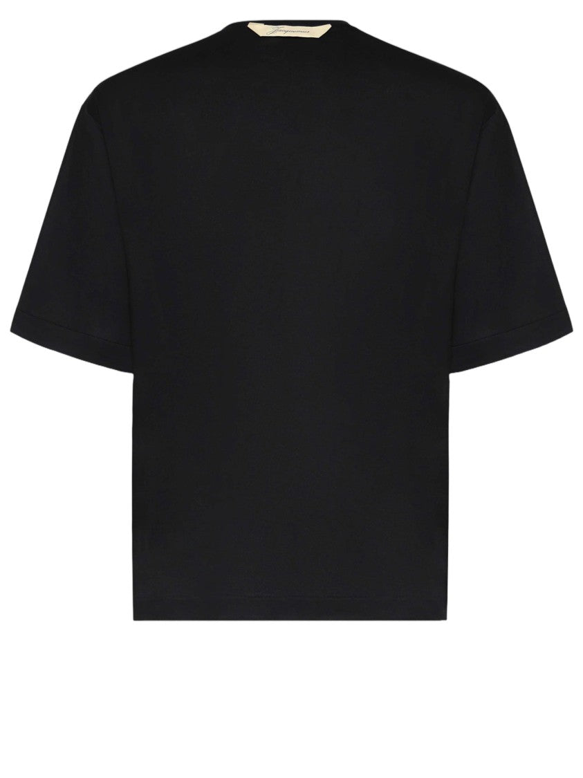 Jacquemus Black Paper Jersey Back Logo T-Shirt