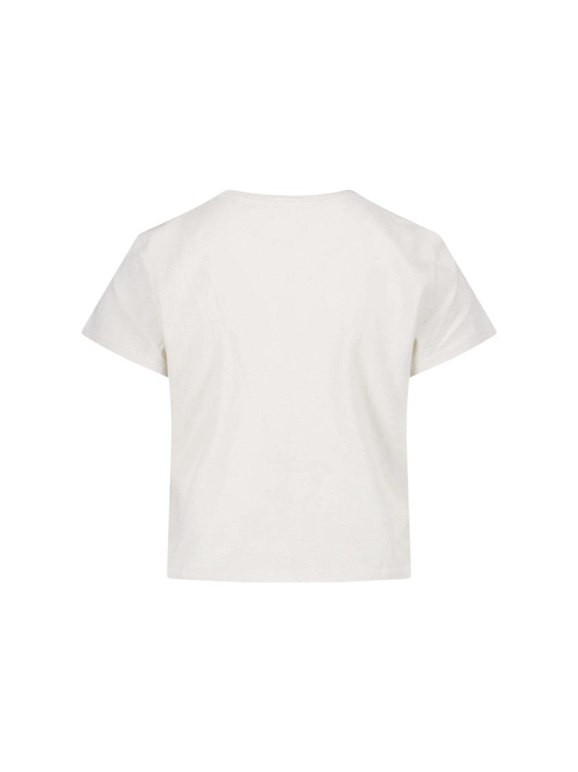 Re/Done White 50S Boxy Printed Cotton T-Shirt