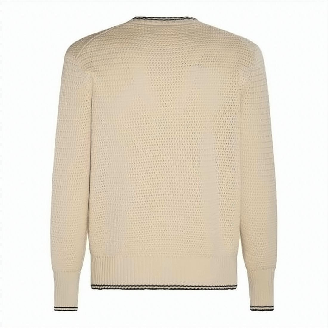 Alexander Mcqueen Textured Knit Sweater With Distressed Logo