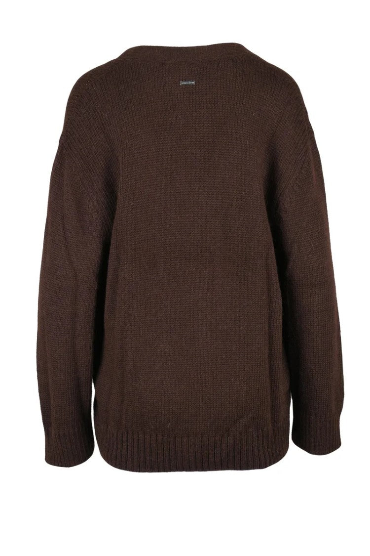 Dsquared2 Oversized Alpaca Cardigan - Brown