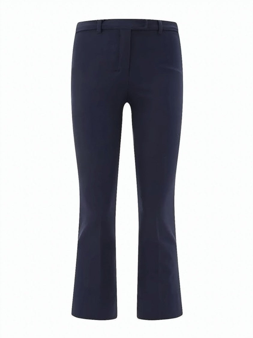 Max Mara Cropped Tailored Pants With Flared Silhouette