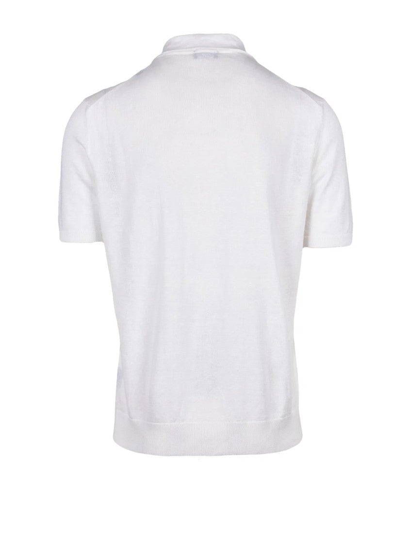 Drumohr Knit Polo - White