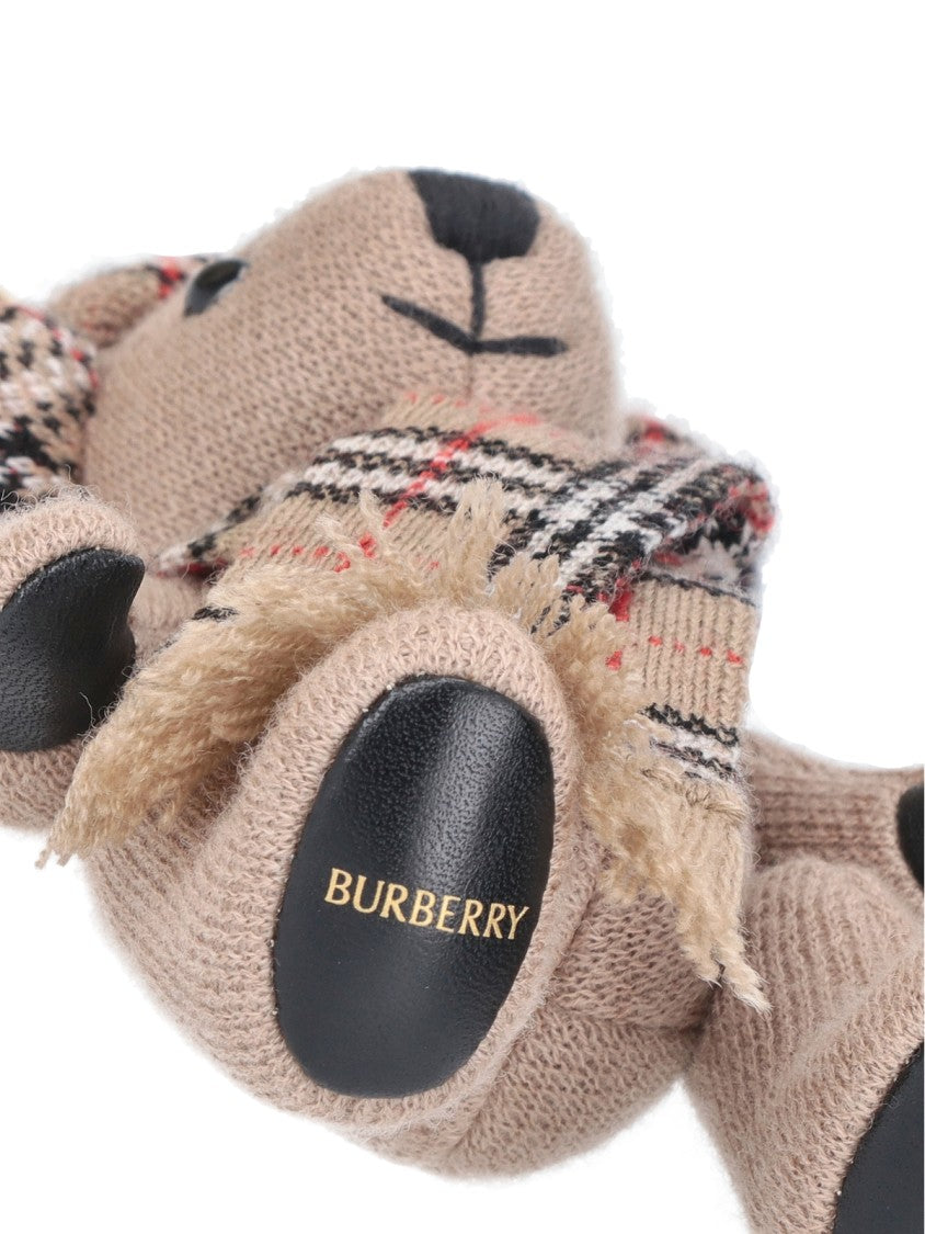 Burberry Multicolor Thomas Check Bear Key Charm