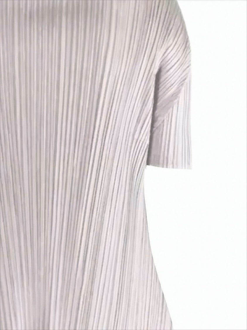 Pleats Please Finely Pleated Long Dress With Flared Hem