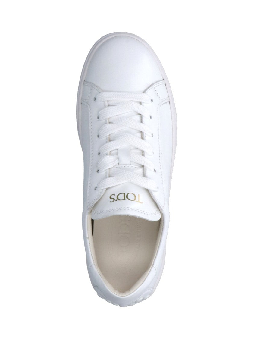 Tod's White Calf Leather Sneakers