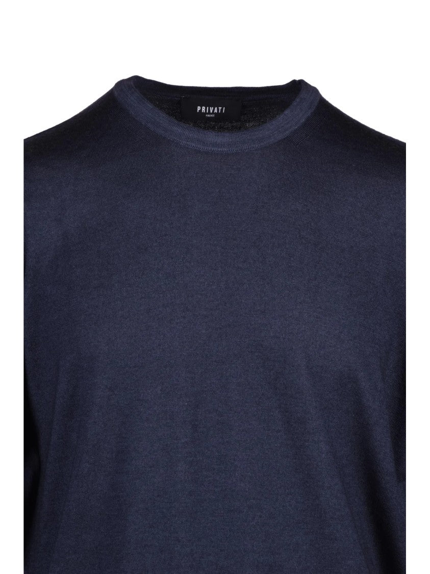 Privati Firenze Colored Pure Wool Crewneck Sweater