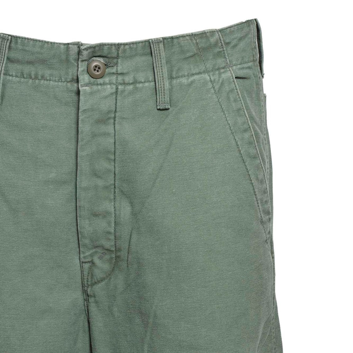 Mother The Major Sneak Fray Jeans In Sage Green Cotton