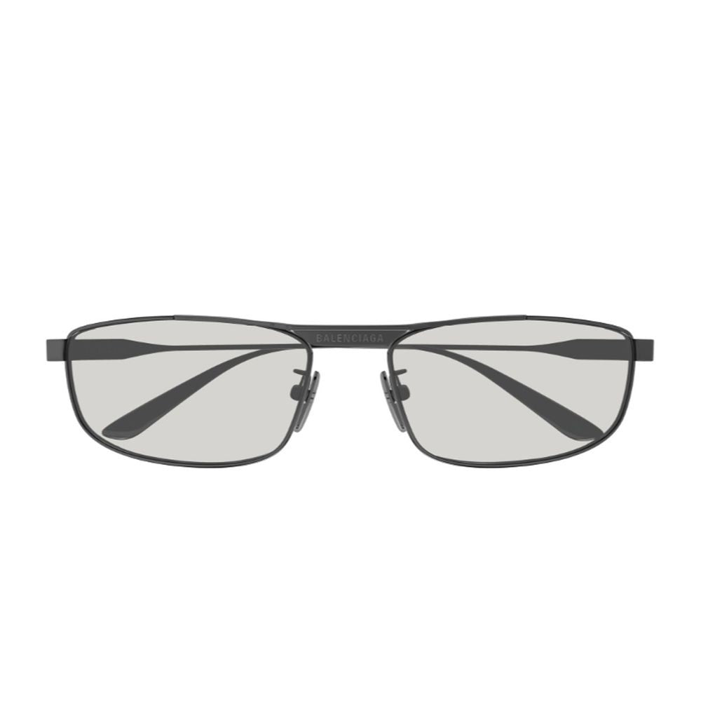 Balenciaga Bb0451s Tag 3.0 Linea Everyday Matte Gray Metal Rectangular Sunglasses