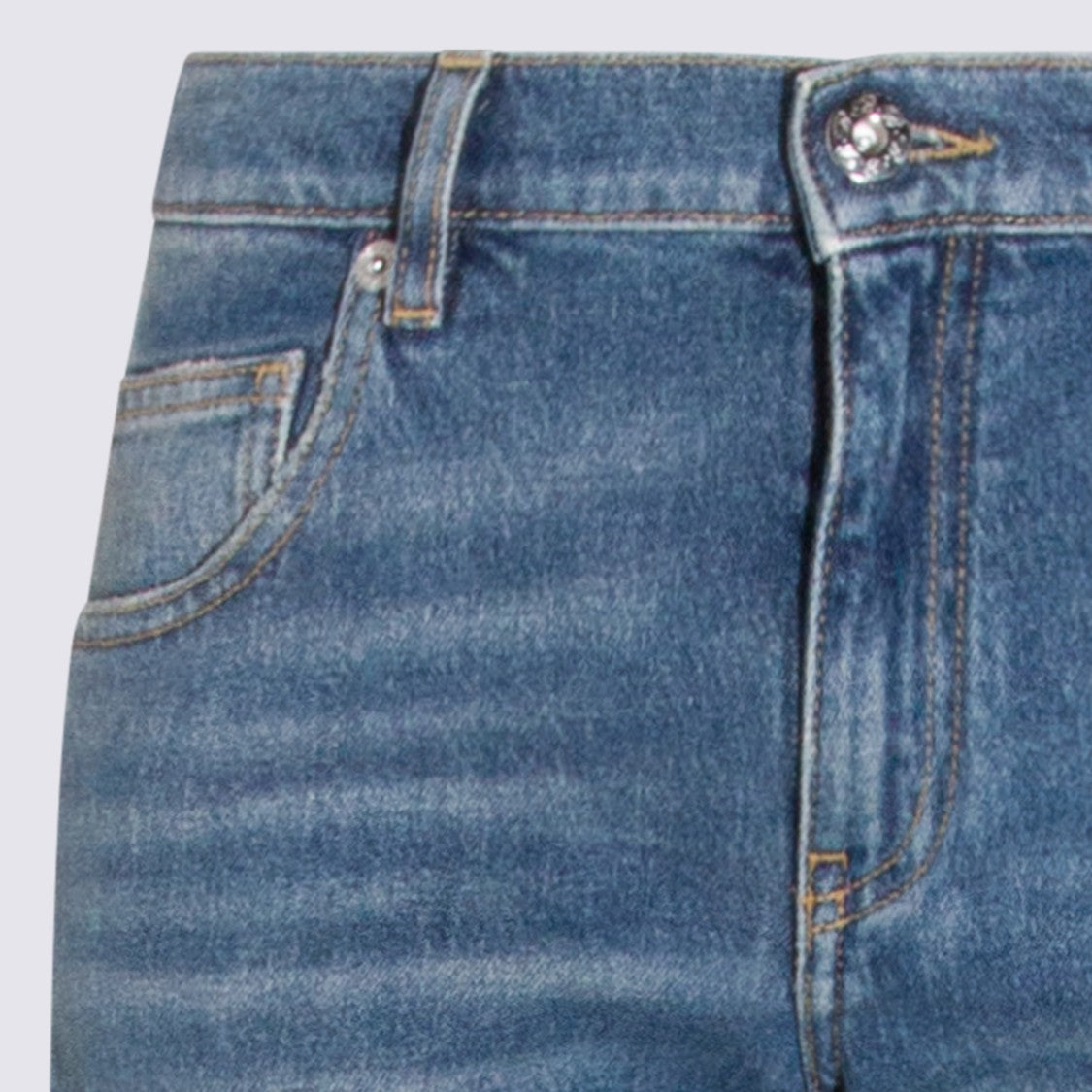 Blumarine Straight-Leg Jeans With Embroidered Logo Detail