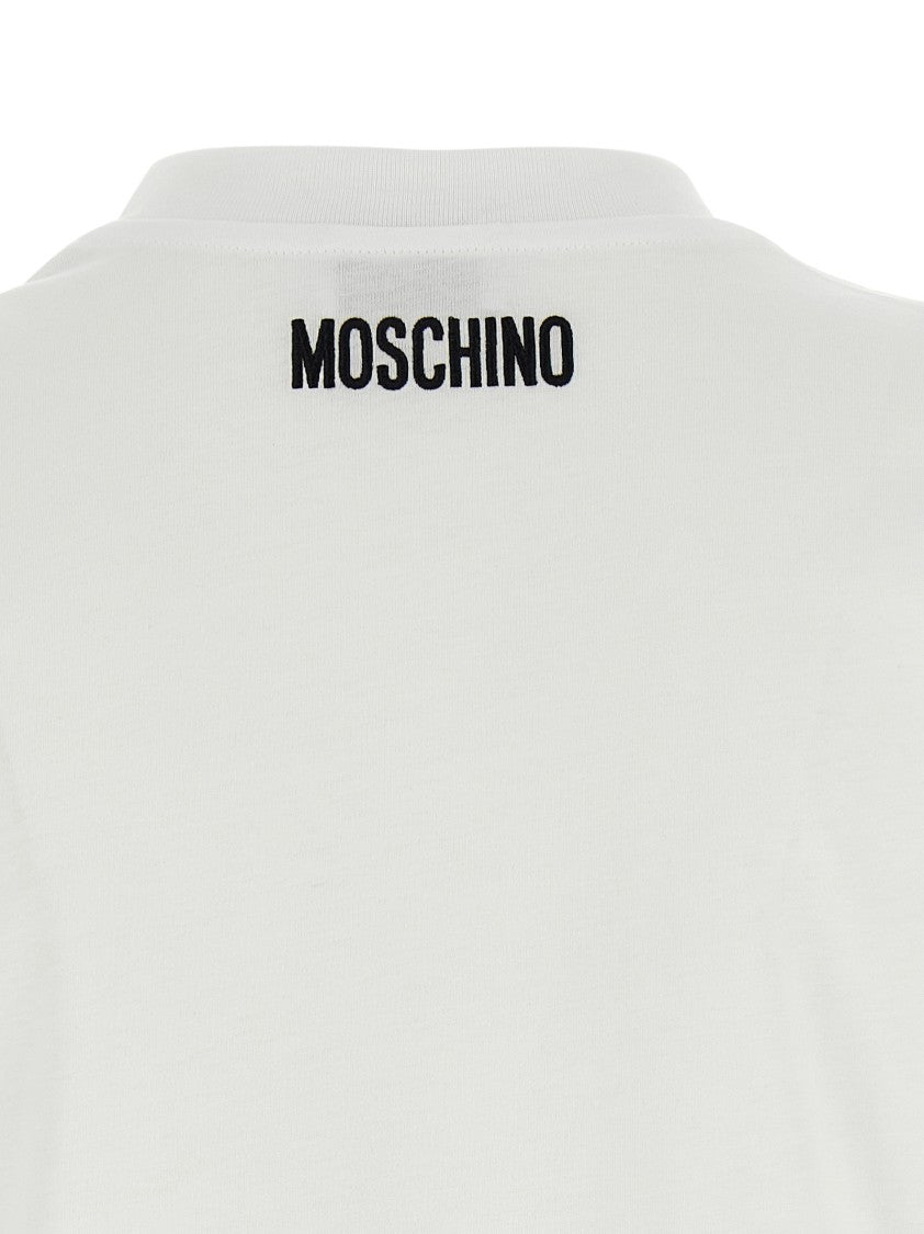 Moschino Cotton Jersey T-Shirt With Bold Embroidery