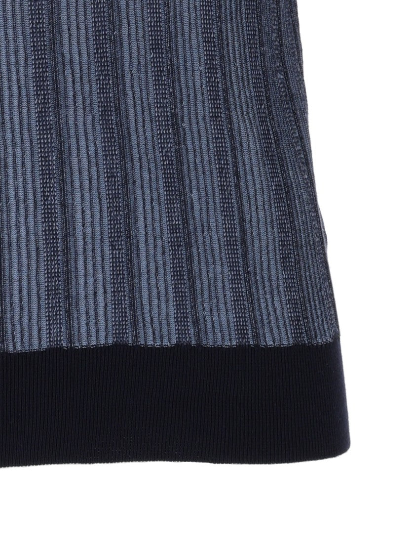 Ballantyne Short-Sleeved Polo Shirt With Vertical Ribbed Stripes