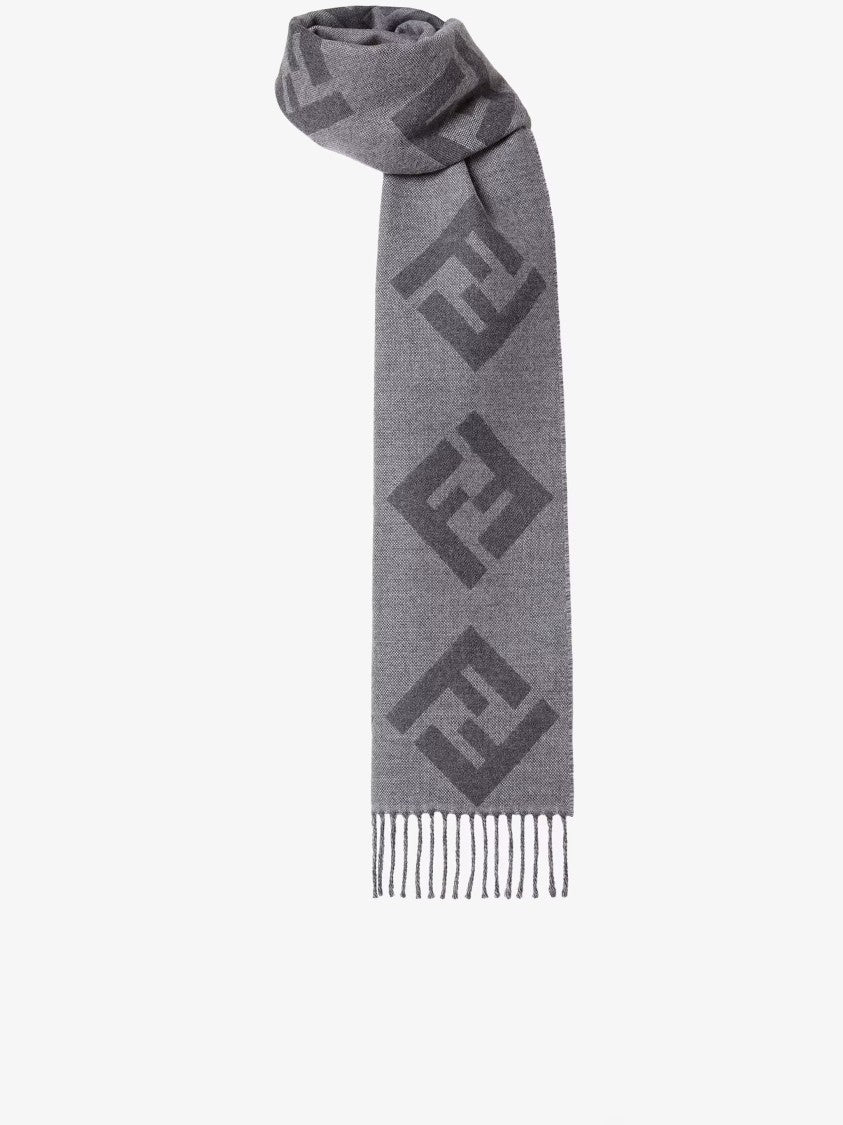 Fendi Ff Oblique Fon Geometric Pattern Scarf